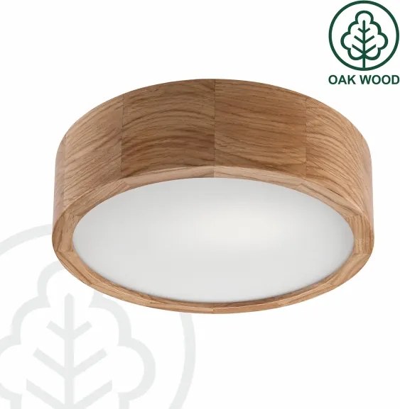 Brilagi - LED RGBW dimmerabile plafoniera CARVALHO 1xE27/9W/230V Wi-Fi rovere Ø 27,5