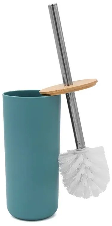 Set completo accessori bagno da appoggio acquamarina in abs e bamboo Surf