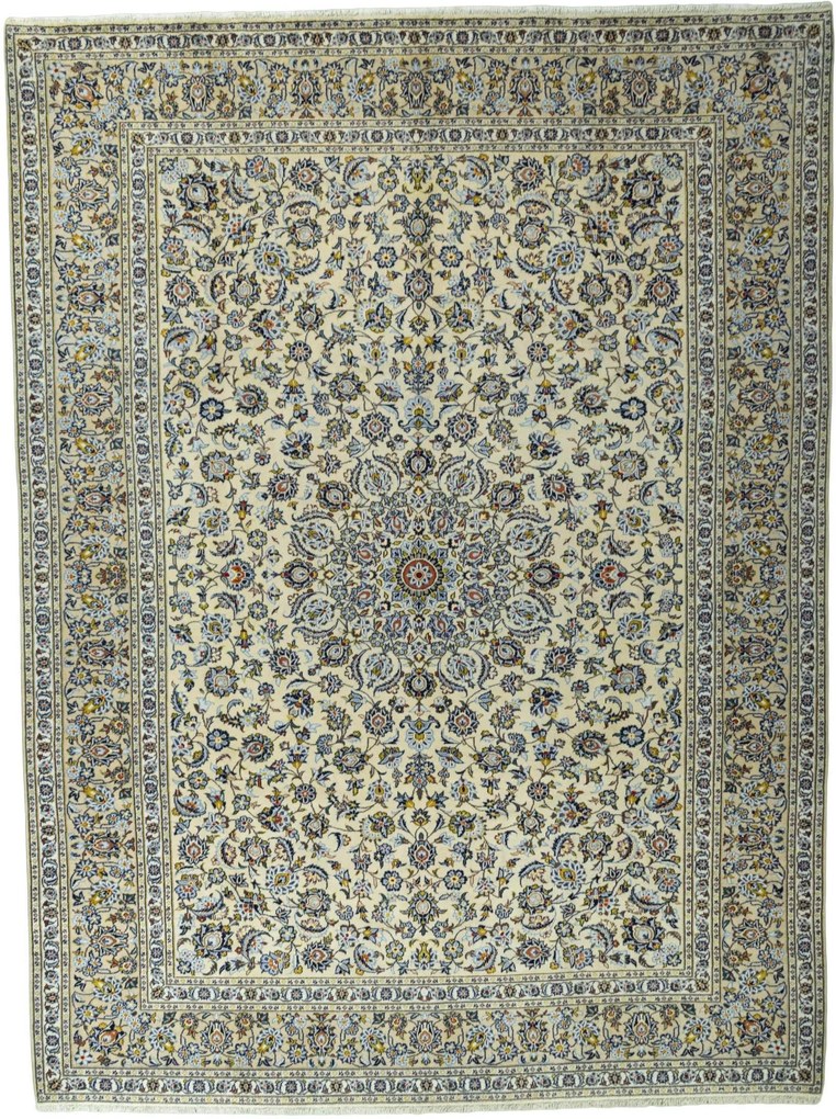 Kashan Tappeto persiano 400x300 Beige (Iran) Annodato A Mano