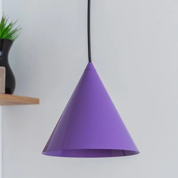 Lampada a sospensione su cavo ETNA II 1xE27/15W/230V Ø 18,5 cm viola