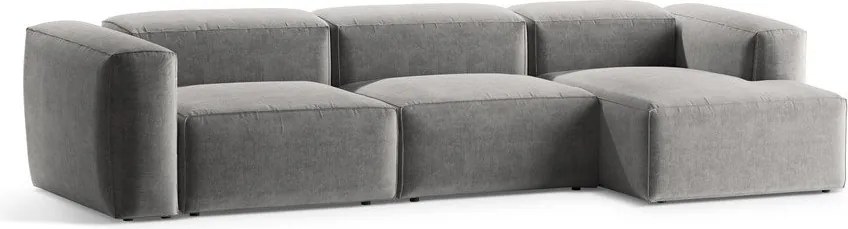 Divano angolare grigio chiaro (con penisola a destra/con chaise lounge) Bergamo – Cosmopolitan Design