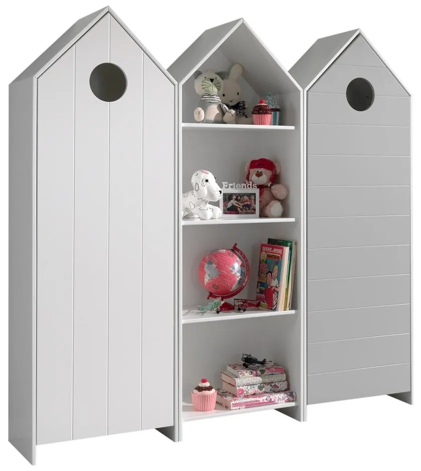 Armadio a giorno per bambini bianco e grigio chiaro 173x171,5 cm CASAMI - Vipack