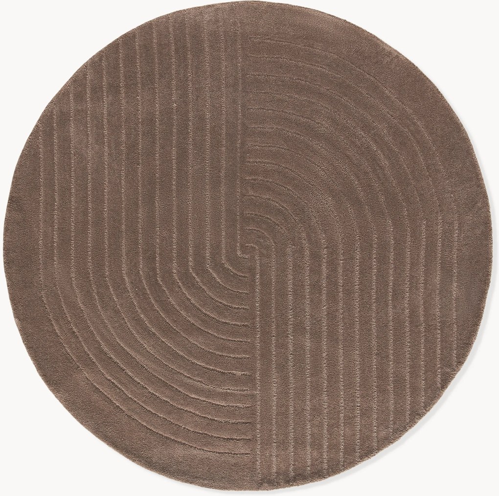 Tappeto rotondo in lana fatto a mano Mason