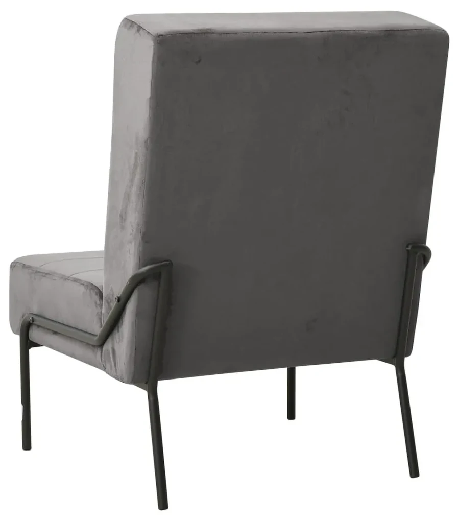 Poltrona relax 65x79x87 cm grigio scuro in velluto
