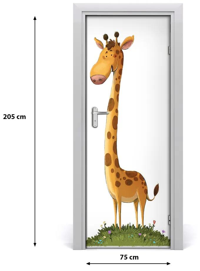 Adesivo per porta Giraffa 75x205 cm