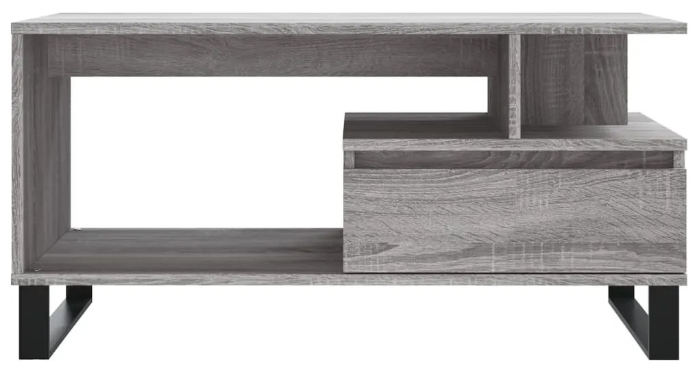 Tavolino da salotto grigio sonoma 90x49x45 cm legno multistrato