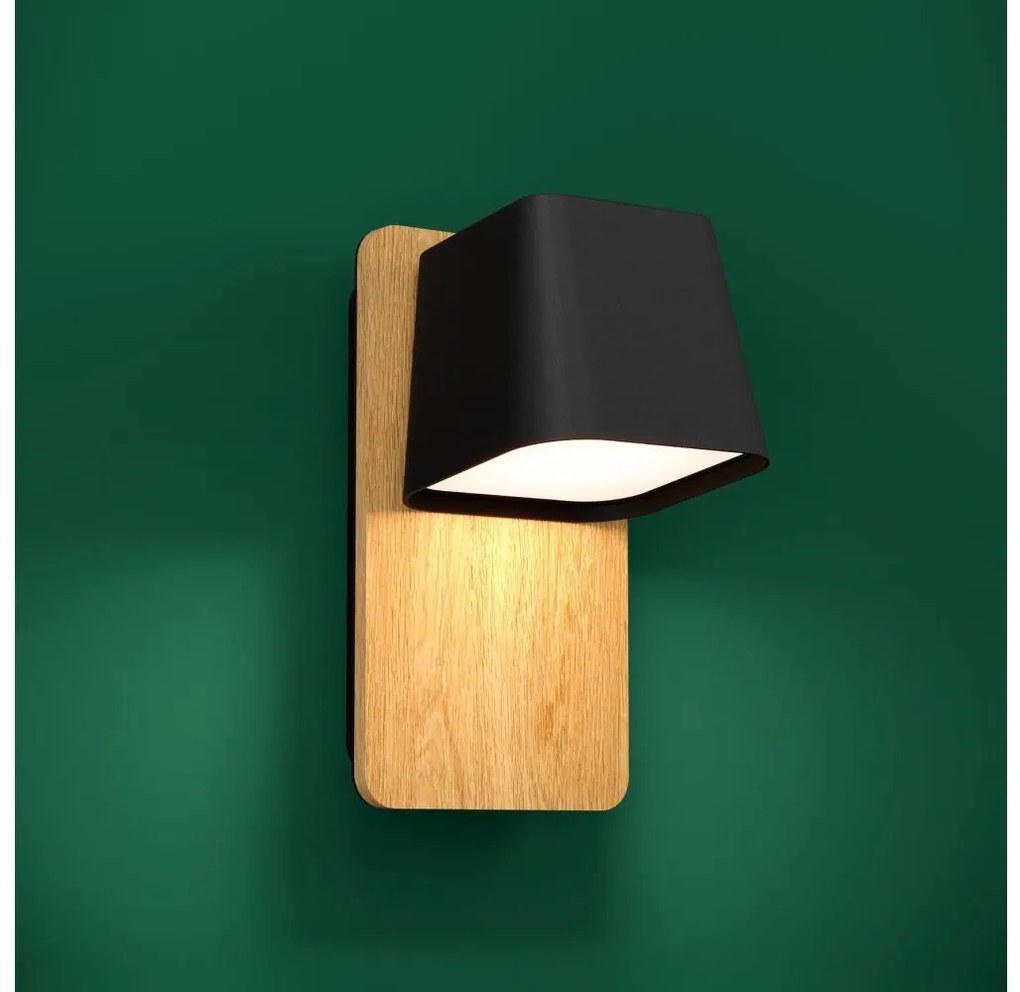 Eglo 390009 - Applique RUSCIO 1xE27/40W/230V nero/marrone