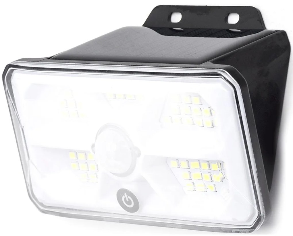 Aigostar - Lampada solare LED con sensore, LED/3,7 V, 6500 K, 500 mAh, IP65, nera