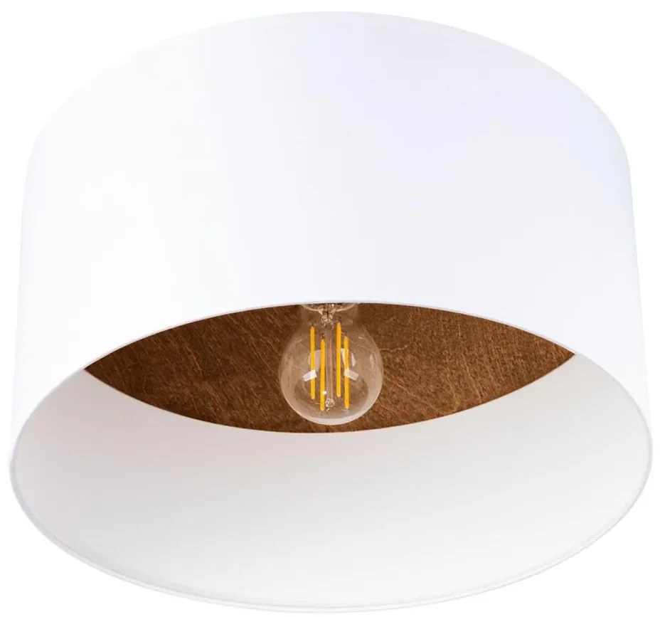 Sollux SL.1392 - Plafoniera TELESTO 1xE27/15W/230V diametro 35 cm bianco/marrone