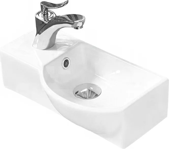 Mexen Hugo lavabo da appoggio destro 40 x 22 cm, bianco - 21254000R