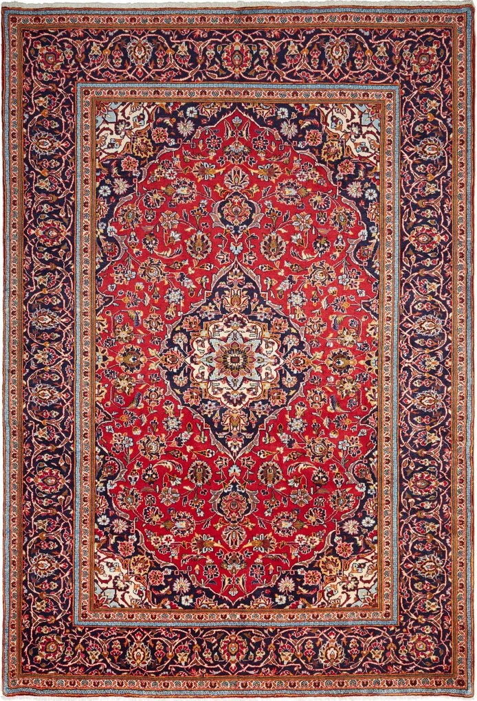 Kashan Tappeto persiano 200x300 Rosso (Iran) Annodato A Mano