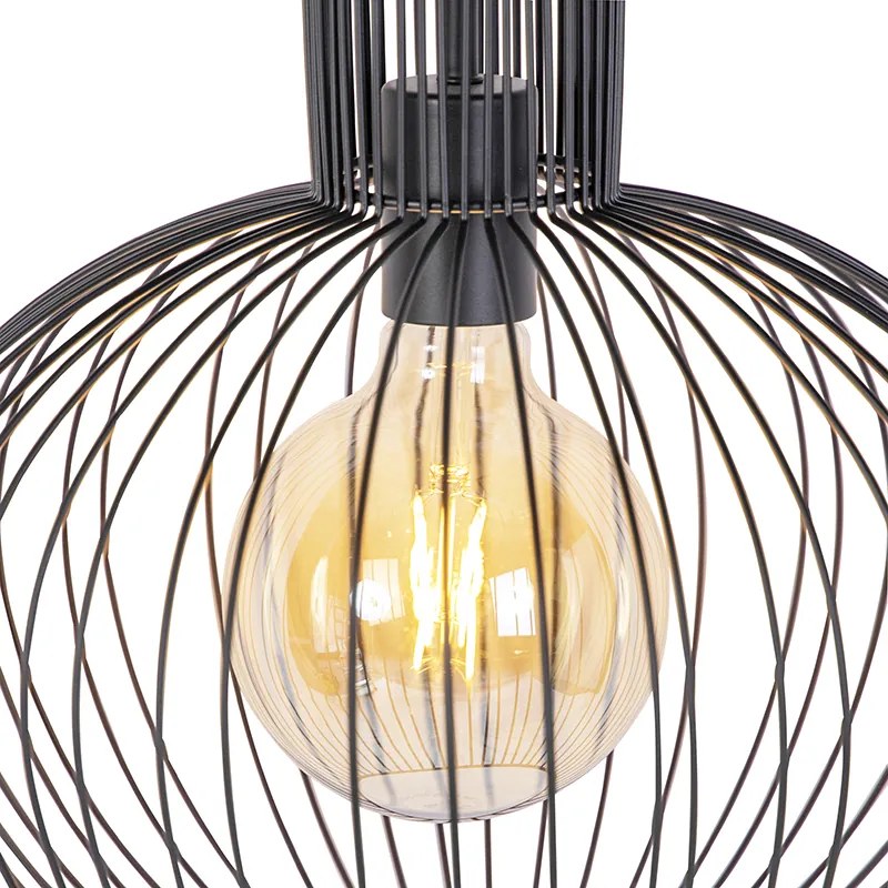 Lampada a sospensione di design nera - Wire Bake
