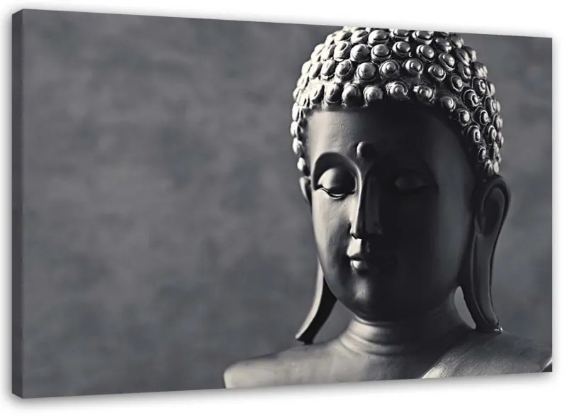 Quadro su tela, Buddha sfondo grigio  Dimensioni Tappeti 60x40