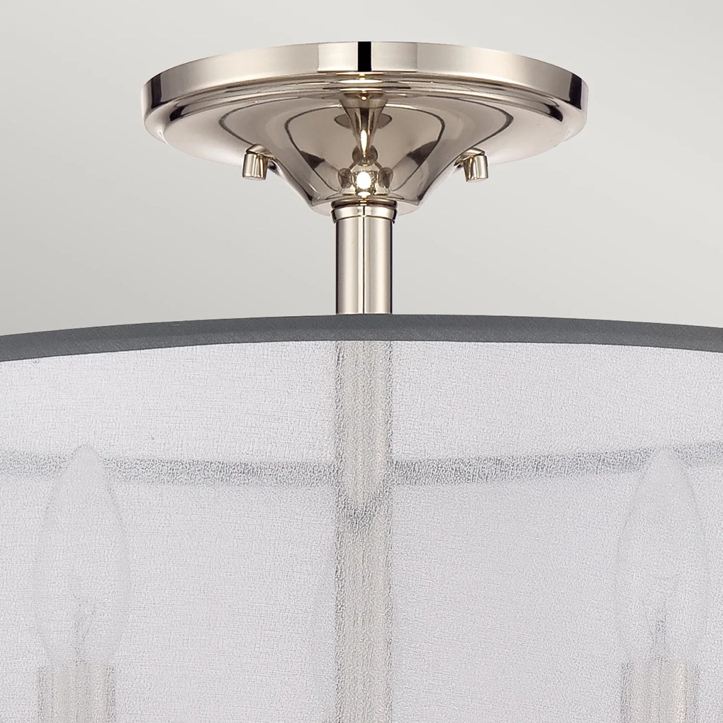 Lampadario Contemporaneo Whitney Metallo Argento Imperiale 3 Luci E14