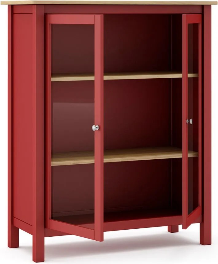 Vetrina in legno di pino rosso/naturale 90x110 cm Misti - Marckeric