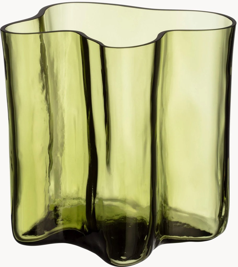 Vaso in vetro soffiato Aalto, alt. 20 cm
