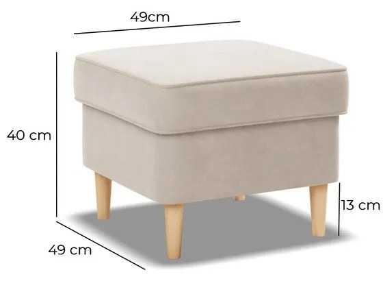 Elegante sgabello in beige