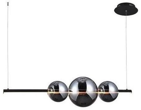 Azzardo - Vetro di ricambio per lampadario SANDRA nero/cromo - piccolo diametro 15 cm