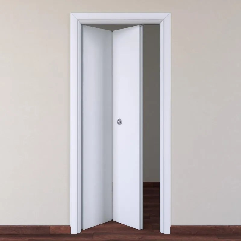 Porta pieghevole a libro simmetrica Pearl bianco L 80 x H 210 cm sinistra