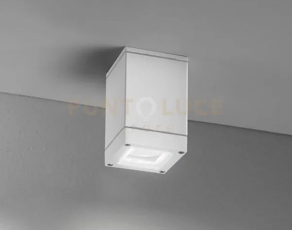 Plafoniera-faretto alluminio colore bianco opaco pendo ip44 1 luce ...