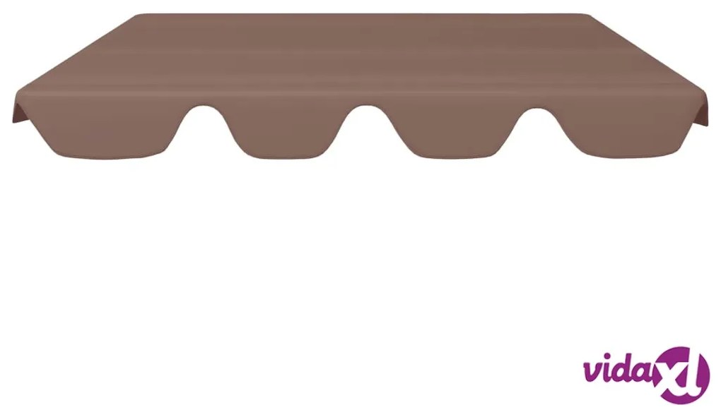 vidaXL Baldacchino per Dondolo Giardino Marrone 150/130x70/105 cm