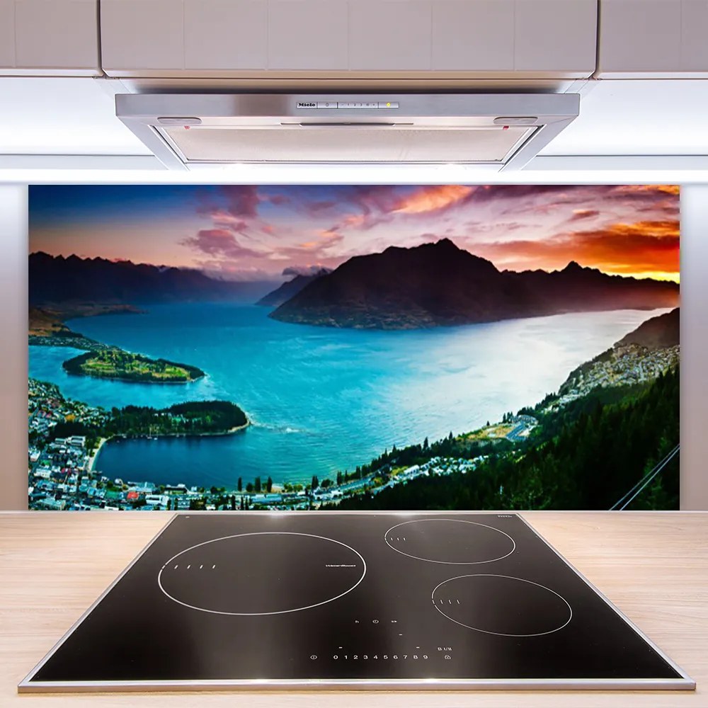 Rivestimento parete cucina Paesaggio di montagna della penisola 120x60 cm