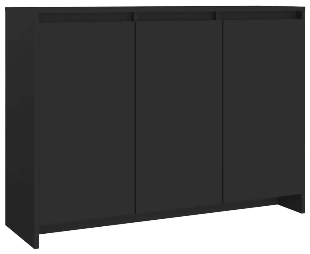 Credenza nera 102x33x75 cm in truciolato