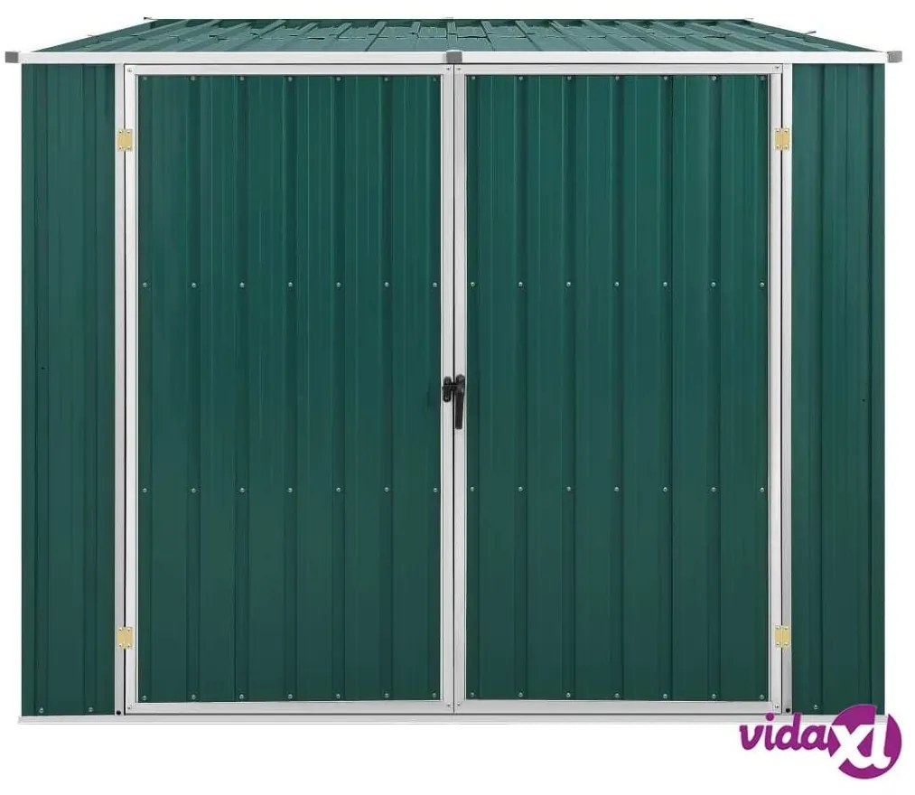 vidaXL Capanno da Giardino Verde 195x198x159 cm in Acciaio Zincato