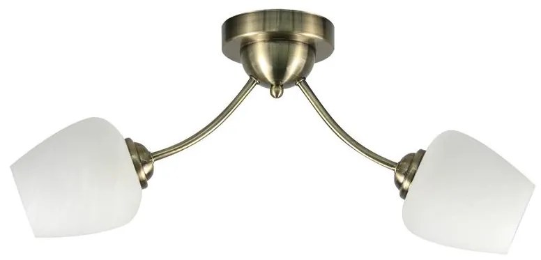 Lampadario a plafone ZINA 2xE27/40W/230V ottone/bianco