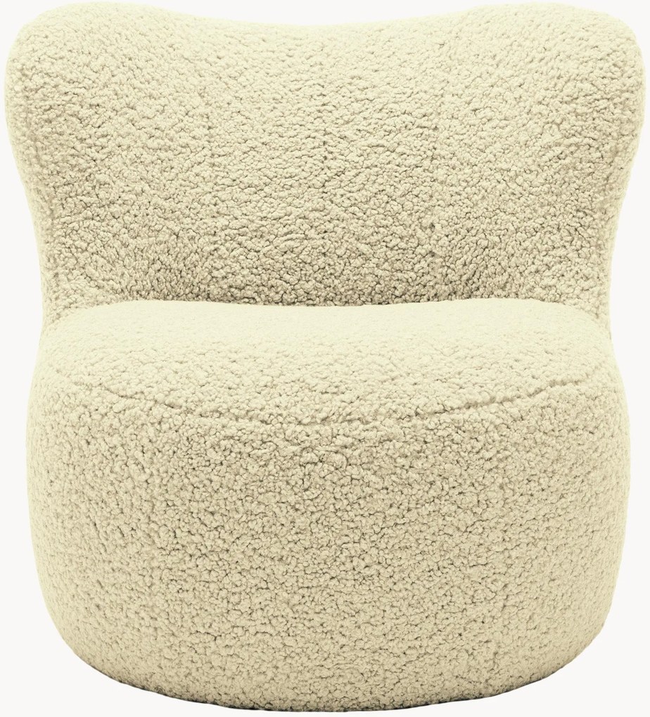 Poltrona lounge in teddy freistil173, avorio