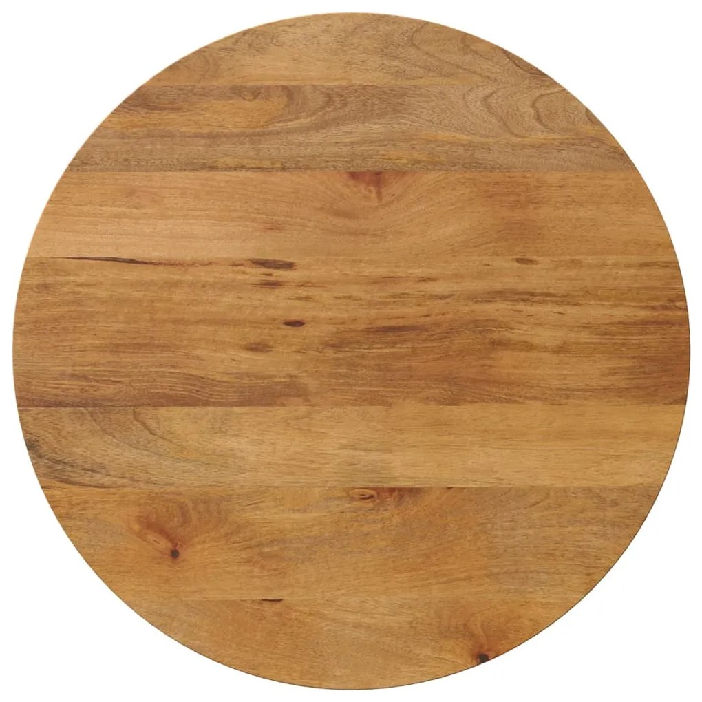 Piano per tavolo Ø 80x2,5cm rotondo in legno massello di mango
