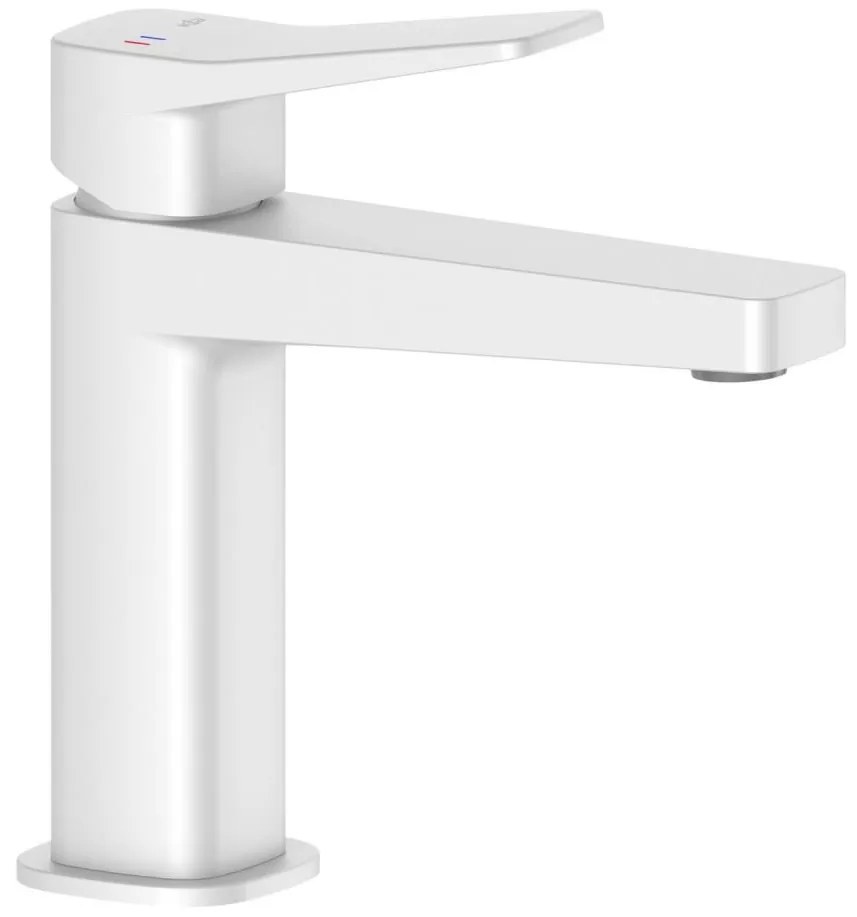 KFA Armatura 4522-815-44 - Miscelatore per lavabo + piletta MALAGA 15,9 cm, bianco