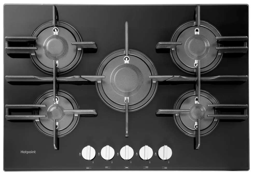 Piano cottura elettrico 5 zone L 75 cm FTGHG 751 D/HA(BK) HOTPOINT nero