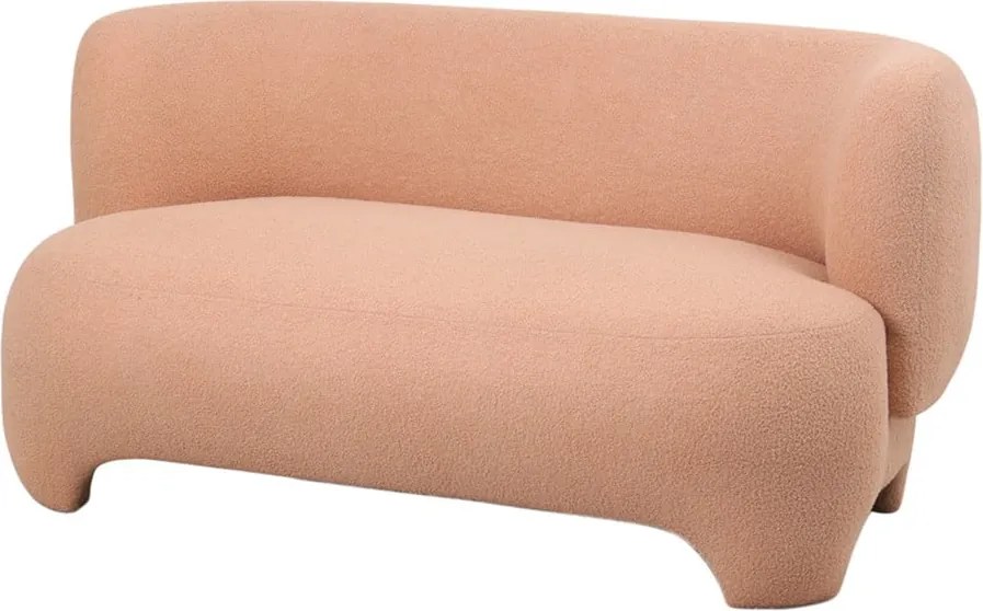 Divano in bouclé beige e marrone chiaro 142 cm Ardor - Leitmotiv