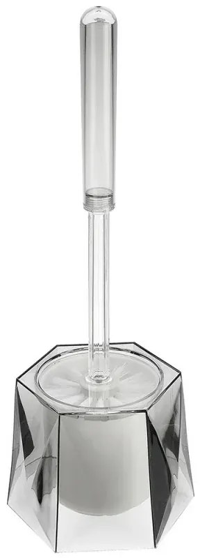 Portascopino grigio in plastica trasparente da appoggio Diamante
