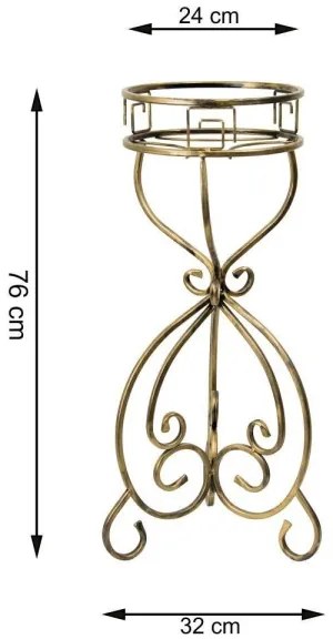 Portafiori 76x32 cm oro