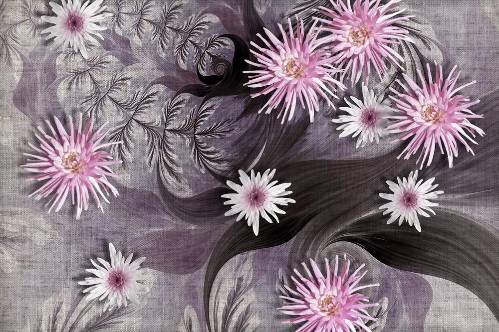 Carta da parati – Fiori su sfondo splendido