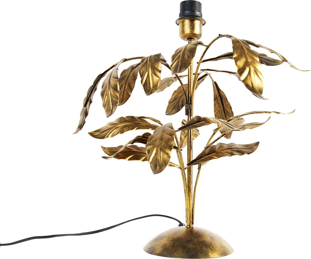 Lampada da tavolo vintage oro antico 40 cm senza paralume - Linden