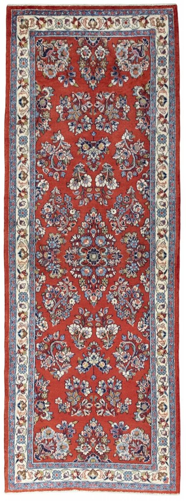 Sarouk Tappeto persiano 80 x 220 Rosso (Iran) Annodato A Mano