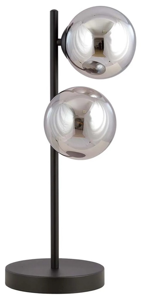 Lampade Da Scrivania Minimal Durga Acciaio Nero Grigio 2 Luci E14 Ip20