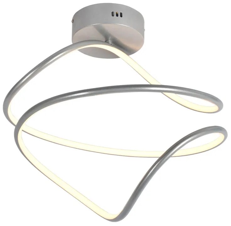 Plafoniera LED moderno Konny, argento 48x40 cm NOVECENTO