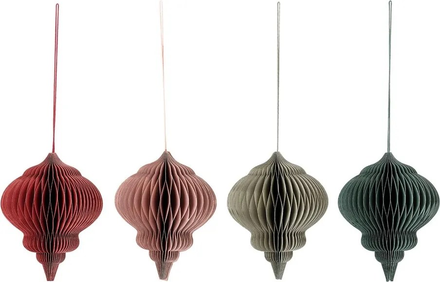 Ornamenti natalizi in carta in set da 4 Milay - Bloomingville