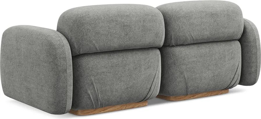 Divano componibile grigio con rivestimento in bouclé 190 cm Ailani – Makamii