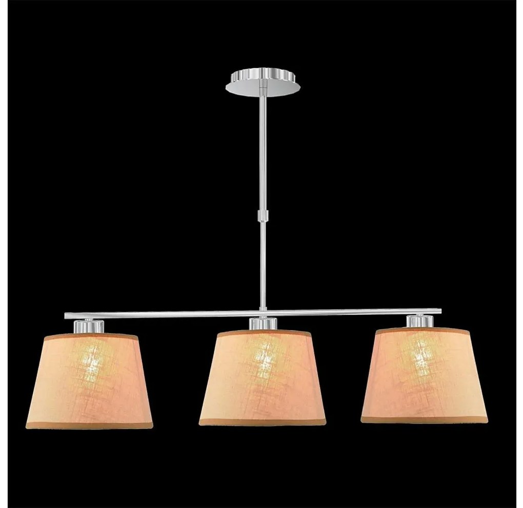 LUXERA 18066 - Lampadario COMBO 3xE27/60W beige