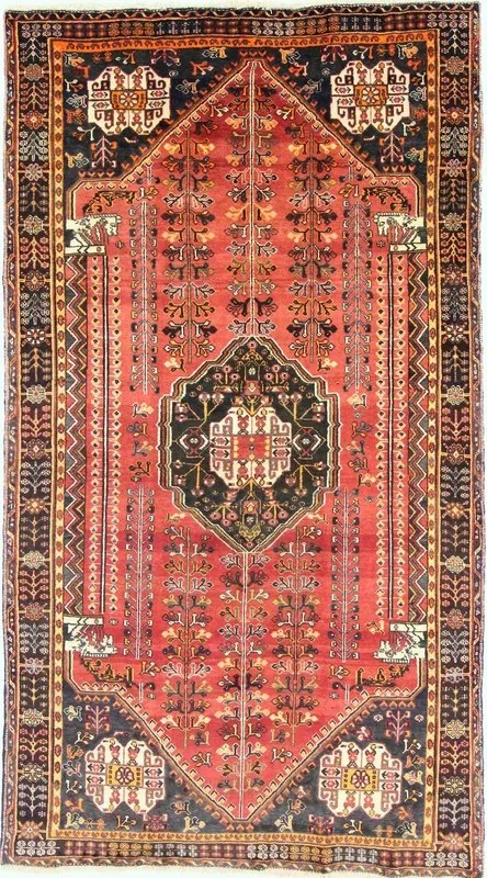 Gashghai Tappeto 160 x 290 Rosso (Iran) Annodato A Mano