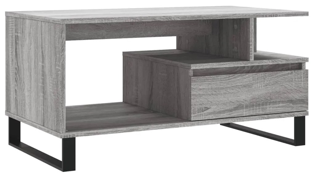 Tavolino da salotto grigio sonoma 90x49x45 cm legno multistrato