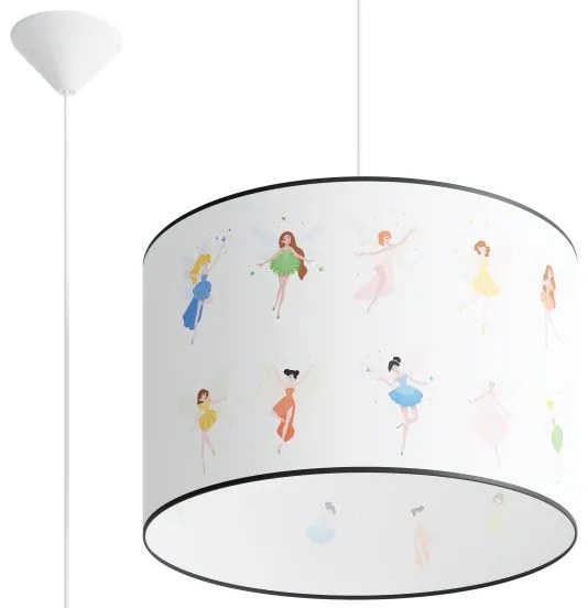 Sollux SL.1417 - Lampadario a sospensione per bambini FAIRY 1xE27/15W/230V diametro 40 cm