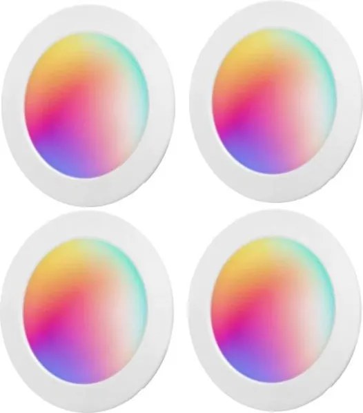Aigostar - Set da 4 faretti LED RGBW dimmerabili da incasso per controsoffitto MESH LED/18W/230V 2700K-6500K