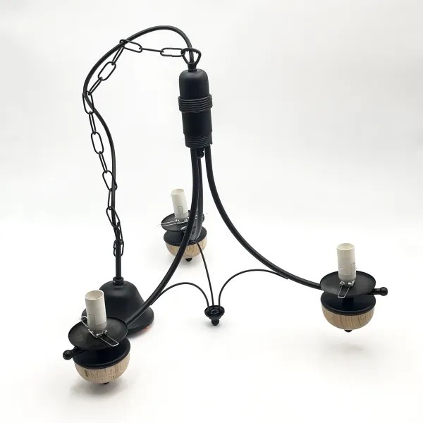 Brilagi - LED Lampadario a sospensione con catena COTTAGE 3xE14/40W/230V faggio/bianco