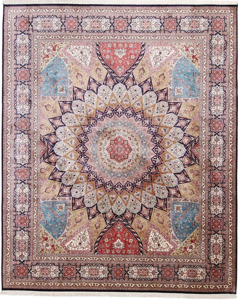 Cashmere Silk Tappeto orientale 310 x 250 (Indian) Annodato A Mano